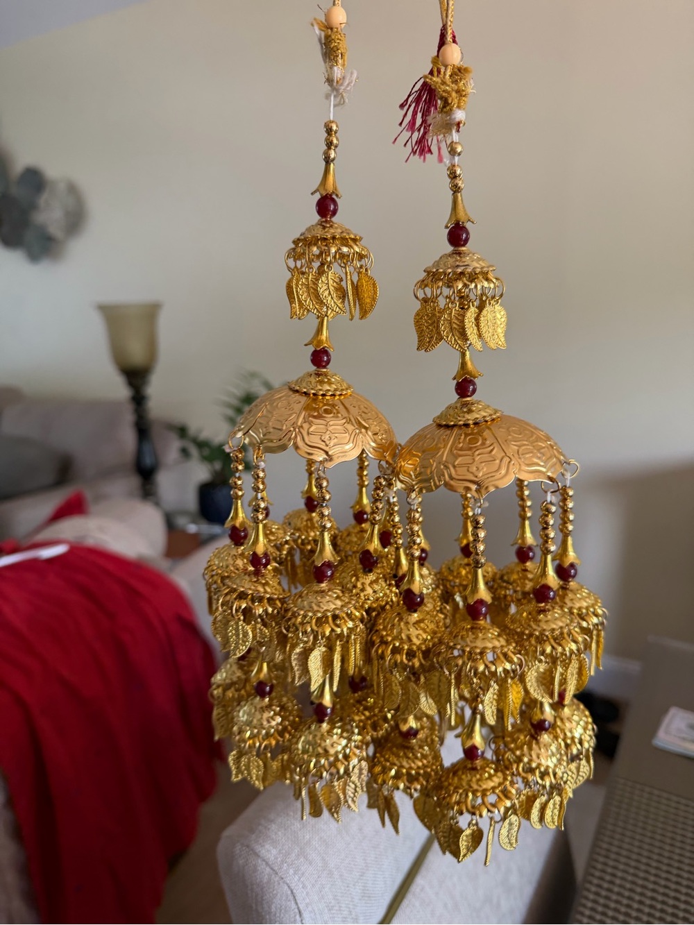Gold and Maroon Bridal kaleeren - Women Jewelry